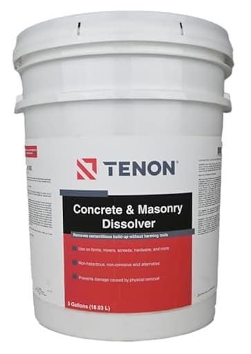 Concrete & Masonry Dissolver - Remove Concrete, Cement, Mortar, Grout, Stucco, and Masonry from Tools, Mixers, Wood, Plastic, and Aluminum, Ready-to-Use