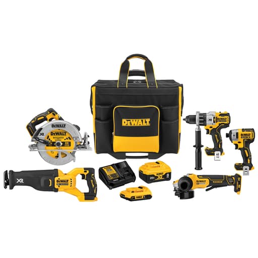 20V MAX XR 5-Tool Combo Kit with Large Site-Ready Rolling Bag