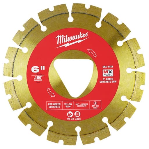 Yellow 6 in. x .100 in. Diamond Blade for Green Concrete