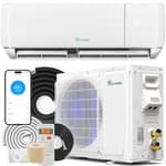 12000 BTU Mini Split Air Conditioner Heat Pump System, Wifi Enabled 20 SEER2 115V Inverter Ductless AC Cool Up to 750 Sq. Ft, Compatible with Alexa, Complete Installation Kit, White