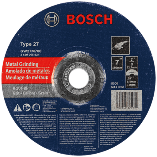 Type 27 grinding abrasive wheel