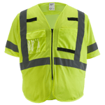 Class 3 High Visibility Yellow Mesh Safety Vest - L/XL