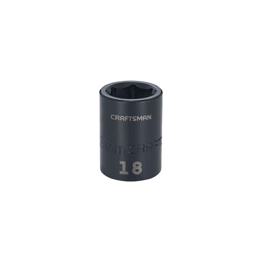 1/2-in Drive 18mm Metric Impact Shallow Socket