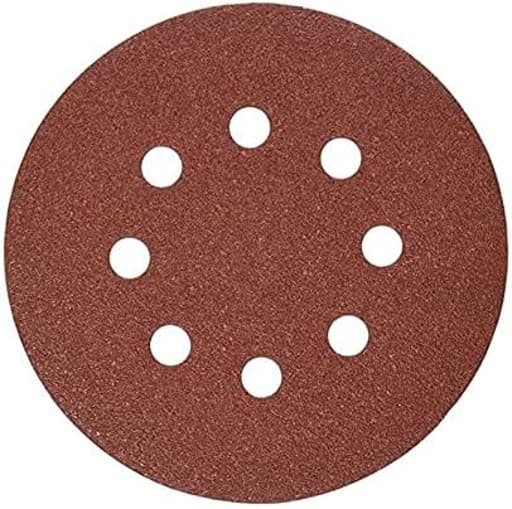 5-Inch 8 Hole Hook and Loop Random Orbit Sandpaper (5-Pack)