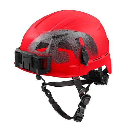 Red Safety Helmet with IMPACT ARMOR Liner