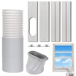 Portable Air Conditioner Window Vent Kit, Adjustable Window Seal with 5.9 Inch Diameter, 59 Inch Length Exhaust Hose for A/C Unit Universal for Sliding Horizontal or Vertical Window