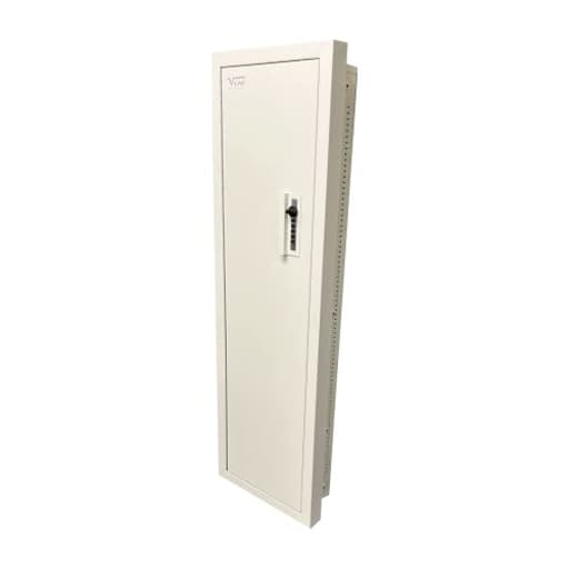 Closet Vault PLUS, White In-Wall Safe, Simplex Lock, CA DOJ Approved, 1.7 Cubic Feet, Fits Between 2 Wall Studs