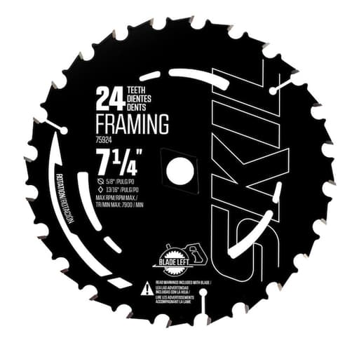 7-1/4 In. 24-Tooth Carbide Framing Blade
