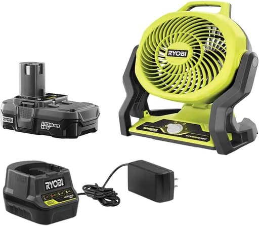 18V ONE+ Lithium-ion Starter Kit with Hybrid Whisper Series Fan