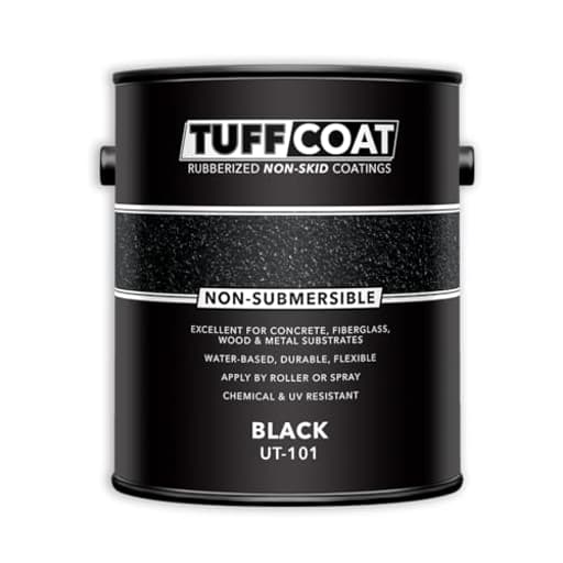UT-101 Black - 1 Gallon: Medium Texture, Non-Submersible, Water-Based, Rubberized Non-Skid Coating