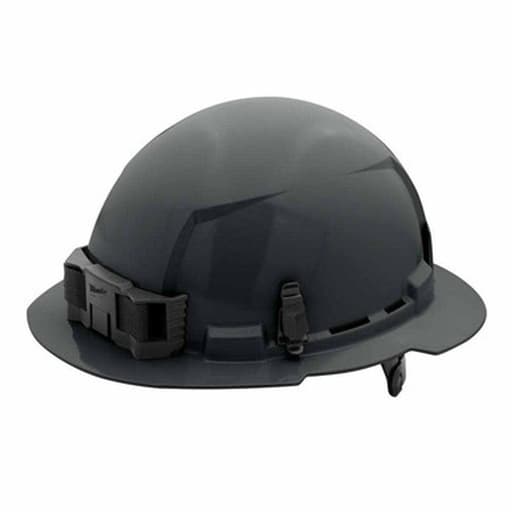Gray Full Brim Hard Hat with 6pt Ratcheting Suspension