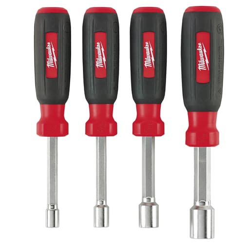 4 PC Hollow Shaft SAE Nut Driver Set