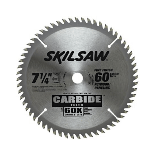 7-1/4 In. 60-Tooth Carbide Tipped Circular Saw Blade, 10-Pack