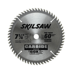 7-1/4 In. 60-Tooth Carbide Tipped Circular Saw Blade, 10-Pack