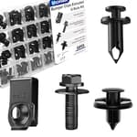 65PCS Engine Under Cover Splash Shield Guard Body Bolts Screws Bumper Fender Liner Push Retainer Fastener Rivet Clips Automotive Hardware Clips Extruded U-Nuts Kit Replacement Universal Style