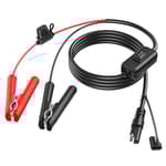 10FT 16AWG SAE Battery Connector Wire Harness, 12V Alligator Clips Weatherproof On/Off Switch, Ideal for Lawn Sprayers, Garden Spreaders, ATVs & UTVs