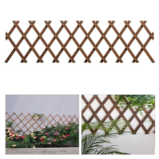 Expandable Garden Trellis, 13.4" x 60" Trellis for Climbing Plants Outdoor, Wooden Lattice Fence Wall Panel Lattice Panels for Outside, for Climbing Plants Vine Ivy Rose Cucumbers Clematis