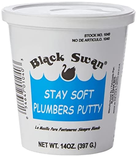 01040 Stay Soft Plumbers Putty, 14 oz White - Molding & Crack-Resistant, Ideal for Sink Drain, Faucets & Fixtures, Stretchable Plumber Putty
