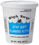 01040 Stay Soft Plumbers Putty, 14 oz White - Molding & Crack-Resistant, Ideal for Sink Drain, Faucets & Fixtures, Stretchable Plumber Putty