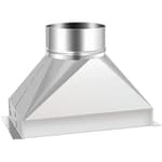 4-Inch Diameter Galvanized Transition, 3 1/4-Inch x 10-Inch to 4-Inch Rectangular to Round Duct Galvanized Round Transition for Connecting HVAC Duct Pipe Fittings