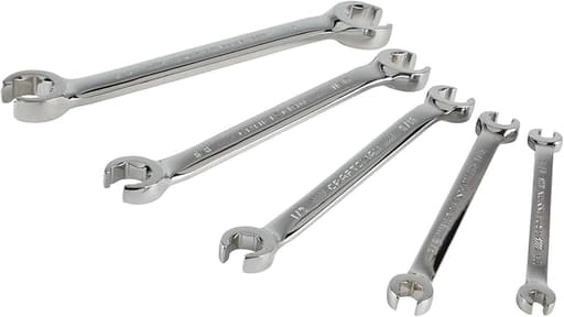 5 Pc SAE Flare Nut Wrench Set