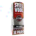 Rhodes American Paint Removal Steel Wool, Coarse Grade #3, 16 Pads