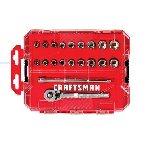 1/4-in Drive 6 Point Chrome Mechanics Tool Set (20 pc)