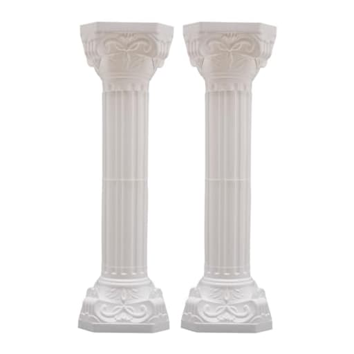 2 Pieces Wedding Roman Columns with Bases, Roman Columns Greek Columnss, Plastic Wedding Column Stand, Art Deco Column Statue Weddingg, Event Party Decorative Columnn Holder