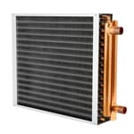 12x12 Heat Exchanger Water To Air, Forced Air Heating with 1" Copper Ports Hot Water Coil for Outdoor Wood Furnaces, Residential Heating