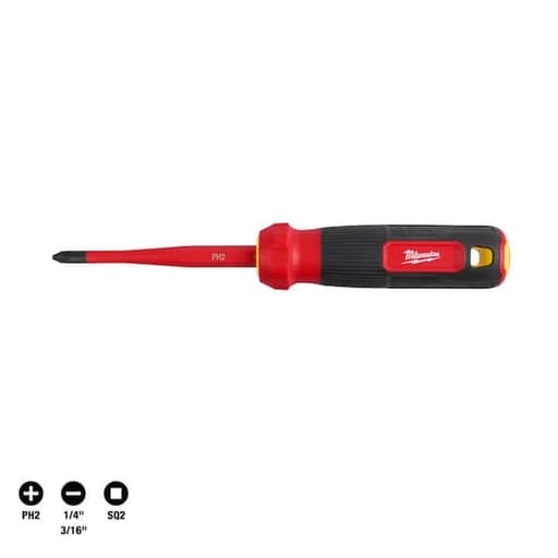 4-in-1 Insulated Slim Tip Multi-Bit Screwdriver
