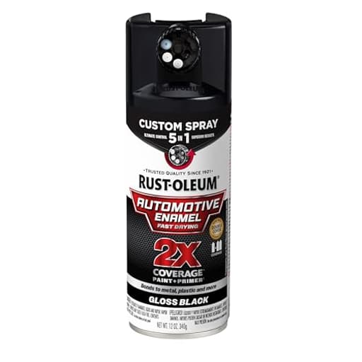 2X Automotive Enamel Custom Spray 5-in-1 Spray Paint, 12 oz, Gloss Black