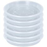 Plant Saucer 6 Pack of 12 inch, Clear Plastic Flower Plant Pot Saucer, Heavy Duty Plant Drip Trays Saucers for Indoor, Plant Water Tray for Planters