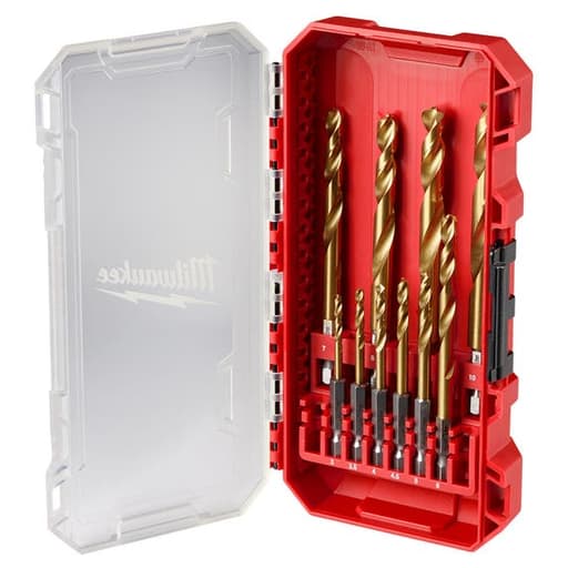 SHOCKWAVE Impact Duty RED HELIX Titanium Metric Drill Bit Set - 10PC