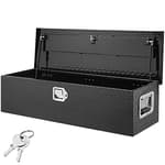 Heavy Duty Aluminum Truck Bed Tool Box, Diamond Plate Tool Box with Side Handle and Lock Keys, Storage Tool Box Chest Box Organizer for Pickup, Truck Bed, RV, Trailer, 39"x13"x10", Black
