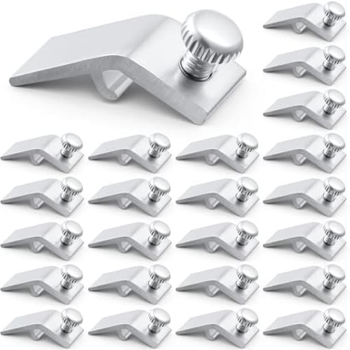 24 Pcs T 8726 Storm Door Panel Clip with Screws 5/16" Offset Aluminum Storm Window Clips Screen Door Hardware