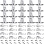 20 Sets Canvas Twist Lock Fasteners, Turn Button Fasteners, Eyelet and Stud Mounting Screws for Canvas Marine Fastener Turn Buttons