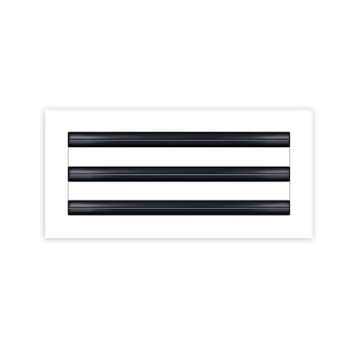 - 14x6 White Modern AC Vent Cover - Decorative Air Vent - Standard Linear Slot Diffuser - Register Grille for Ceiling, Walls & Floors - Texas Buildmart