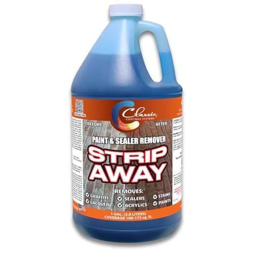 Classic Coatings | Strip Away Paint and Sealer Remover | Interior and Exterior Surfaces | Zero VOC, Non-Toxic, Environmentally Friendly | Ready to Use | 1-Gallon