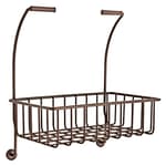 193105-CBZ Over-the-Toilet Paper Holder Hanging Convenience Basket Holder Shelf for Cell Mobile Phone Holder and Wipes, Classic Bronze