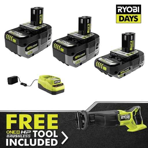 18V ONE+ Lithium High Performance Starter Kit with Free 18V HP Brushless Reciprocating Saw