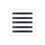 - 10x10 Modern AC Vent Cover - Decorative White Aluminum Air Vent - Standard Linear Slot Diffuser - Heating and Cooling Register Grille for Ceiling, Walls & Floors - Texas Buildmart