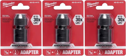 SHOCKWAVE 1/2" Square to 1/4" Hex Adapter