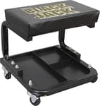TR6100W BlackJack Rolling Creeper Garage/Shop Seat: Padded Mechanic Stool with Tool Tray Storage, Black