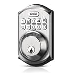 TE001 Keyless Entry Door Lock with Keypad - Smart Deadbolt Lock for Front Door with 2 Keys - Auto Lock - Easy Installation - Satin Nickel