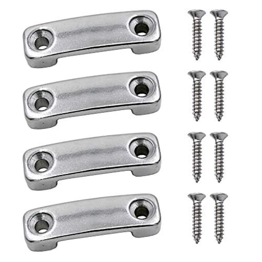 25MM (One Inch) SS 316 Bimini Top Strap Pad Eye Footman's Loop SS 316 Heavy Duty for Boat,Kayak Tie Downs,etc –Hardware Included -No Webbing