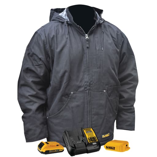 Heavy Duty Black Heated Work Jacket Kit