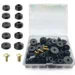 48 PCS Faucet Washer Assortment Kit Outdoor Faucet Repair Kit with Brass Screws Flat and Beveled Washers for Use with Assorted Quick-Opening Style Faucets Stem Worn Out Washer Replacements