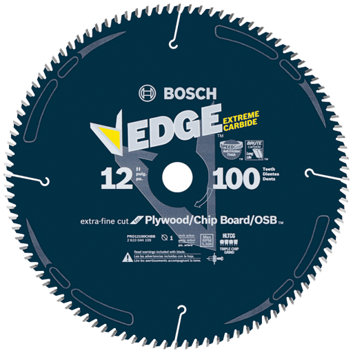 12 in. 100-tooth edge circular saw blade for OSB/plywood/plastic