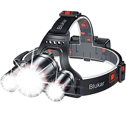 LED Headlamp, Super Bright Rechargeable Headlight Flashlight - 3 Lights 5 Modes,Zoomable,Spotlight&Floodlight Combination, IPX6 Waterproof, 20+Hrs Runtime for Running,Hiking,Camping etc.