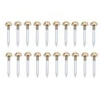 20Pcs Vintage Style Solid Pure Brass Upholstery Nails Studs Thumb Tacks Fasteners for Furniture Sofa Carpet Door Decoration, Gold, 8mm